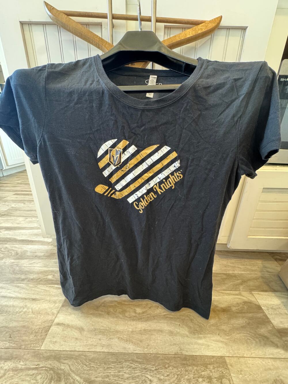 Graphic Tee XXL Gear 4 Her Black Vegas Golden Knights Heart NHL
